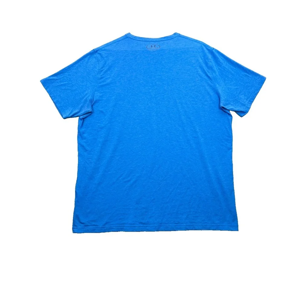 Under Armour HeatGear Mens 2XL Blue Loose Fit Short Sleeve T-Shirt Activewear - Picture 3 of 5